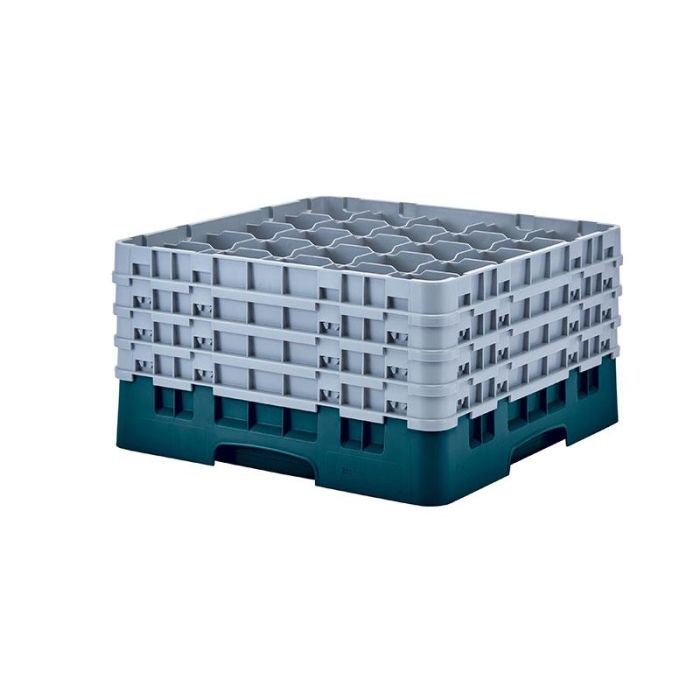 CAMBRO - 25S900-414 - Cesta de lavado 25 comp. 4 alturas- 8,7 cm Ø máx. - alt. máx. 24,1 cm - 50 x 50 x 26,7 cm - Cerceta