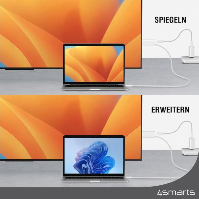 4smarts USB-C auf HDMI Kabel PD 2m. wei 7 4smarts USB-C auf HDMI Kabel PD 2m. wei 7