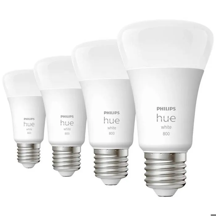 Philips Hue 8719514319141 Bombilla LED Inteligente E27, 800 Lúmenes, Bluetooth, 4 Unidades 1 Philips Hue 8719514319141 Bombilla LED Inteligente E27, 800 Lúmenes, Bluetooth, 4 Unidades 1