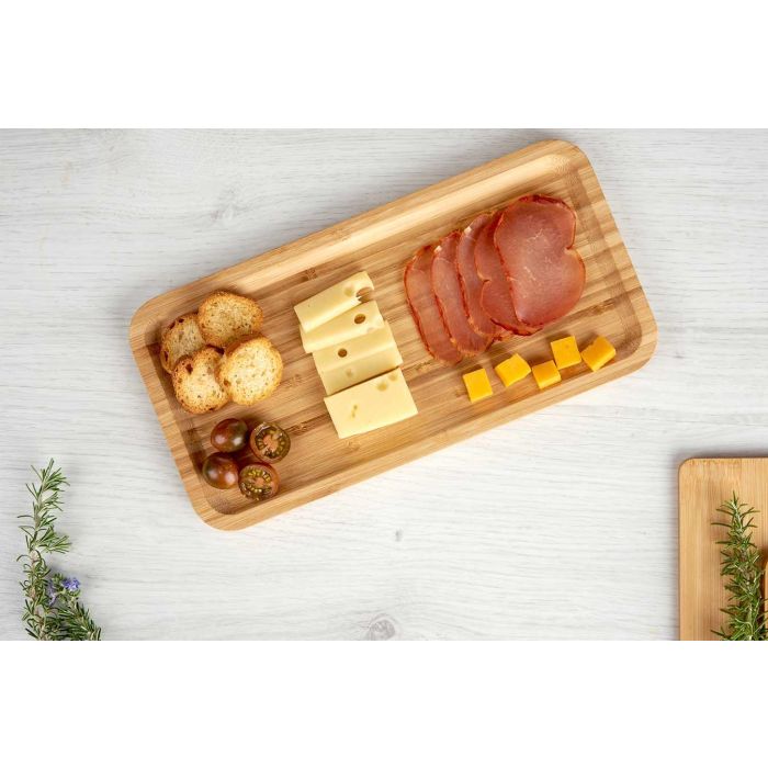 Tabla de Bambú Rectangular para Aperitivos 29.5x11.5 cm Kinvara - Marrón (12 Unidades) 4 Tabla de Bambú Rectangular para Aperitivos 29.5x11.5 cm Kinvara - Marrón (12 Unidades) 4