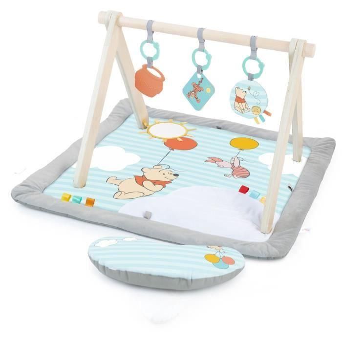 Alfombra de juego Disney, WINNIE THE POOH - BRIGHT STARTS - Érase una vez boca abajo - Arco de actividades de madera - Azul - Recién nacidos y + Alfombra de juego Disney, WINNIE THE POOH - BRIGHT STARTS - Érase una vez boca abajo - Arco de actividades de madera - Azul - Recién nacidos y +