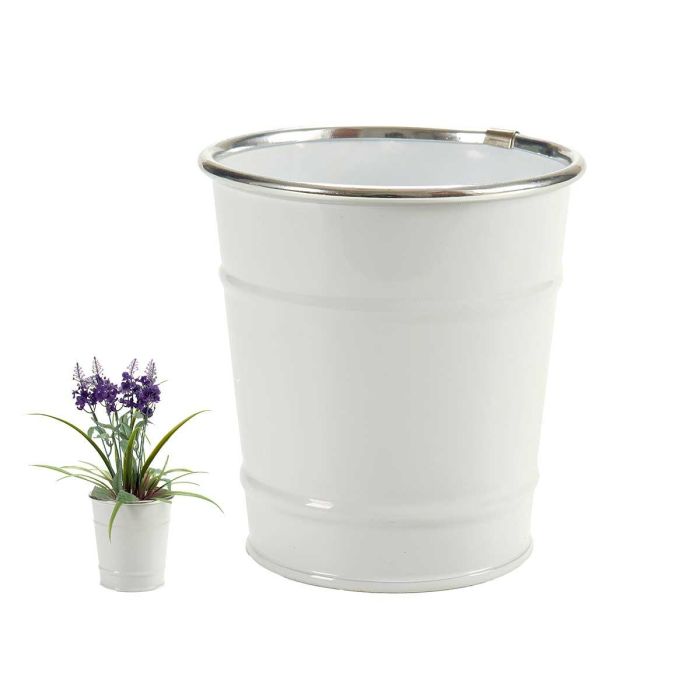 Cubo Pequeño Blanco Filo Plata Ibergarden 10CM (72 Unidades) Cubo Pequeño Blanco Filo Plata Ibergarden 10CM (72 Unidades)