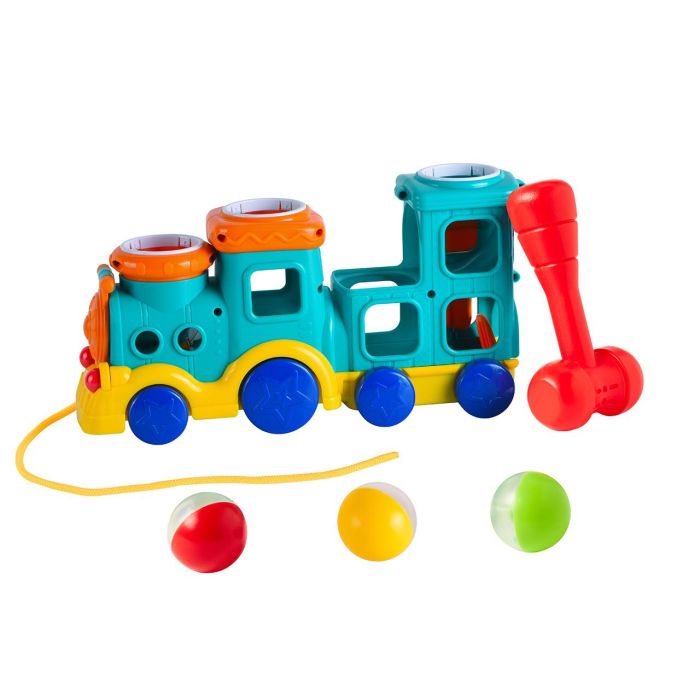 Tachan Tren Infantil Arrastre T01007 con Martillo y Pelotas para Niños +12 meses