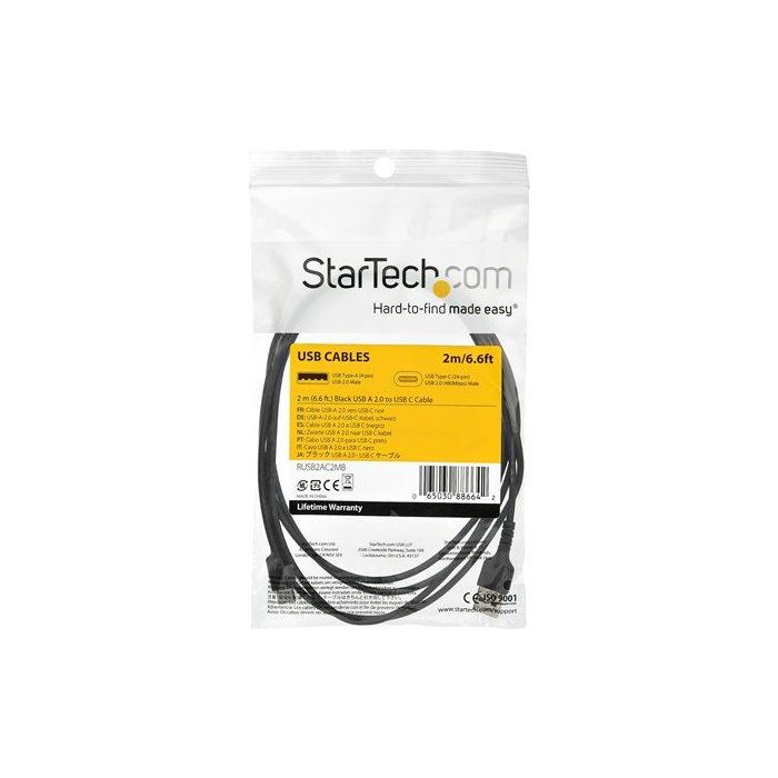 StarTech.com 2M USB A To USB C Charging Cable - Durable Fast Charge & 2 StarTech.com 2M USB A To USB C Charging Cable - Durable Fast Charge & 2
