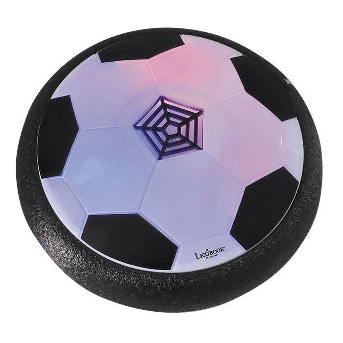 Lexibook AeroFoot Disco de fútbol flotante de espuma luminoso con 2 porterías, 1 balón y bomba recargable, para jugar en la oscuridad