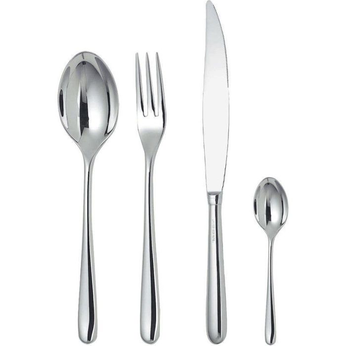 Alessi CACCIA Cubiertos 24 Piezas Acero Inoxidable 18/10 - LCD01S24 | Diseño Clásico Lombardo Alessi CACCIA Cubiertos 24 Piezas Acero Inoxidable 18/10 - LCD01S24 | Diseño Clásico Lombardo