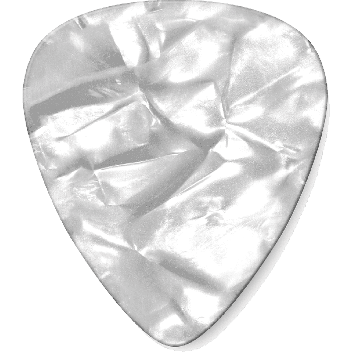 Pack 12 Púas Genuine Celluloid Blanco Perlado - Thin 2
