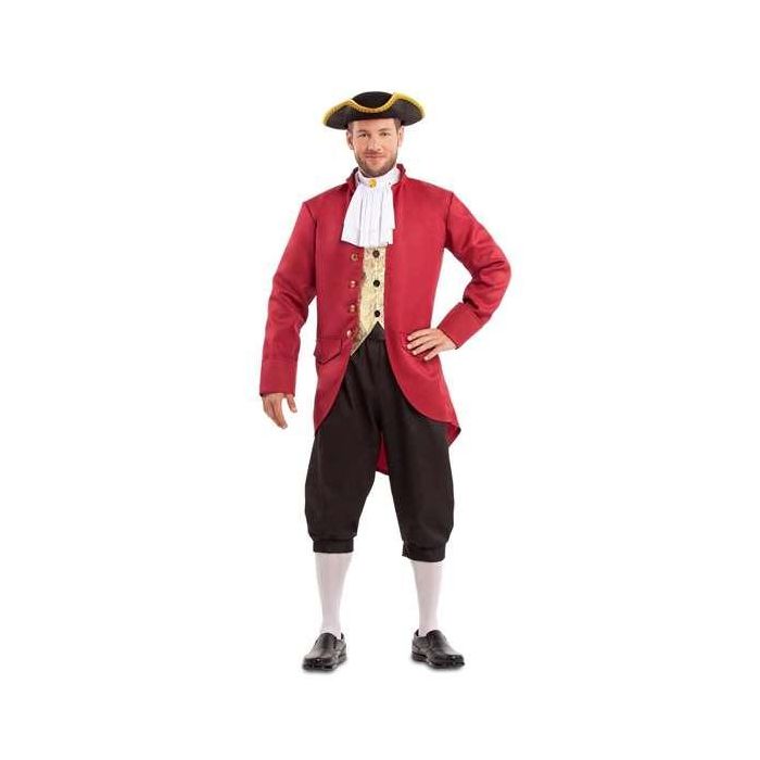 Disfraz hombre colonial chaqueta, pantalón, chaleco y chorrera talla XXL Disfraz hombre colonial chaqueta, pantalón, chaleco y chorrera talla XXL