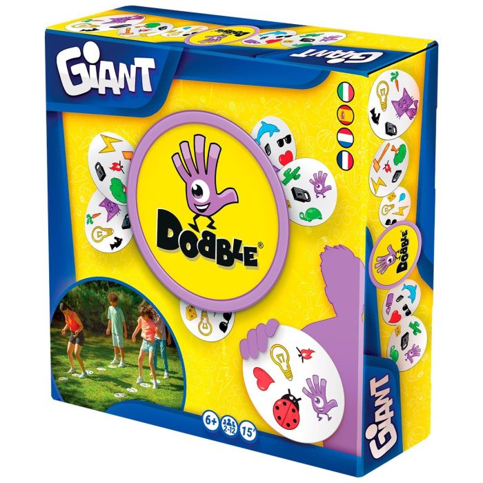 Zygomatic Dobble Giant - Juego de Cartas de Observación Gigante 24,5 cm, 4 Variantes, +6 años, 2-12 Jugadores, Multilenguaje 1 Zygomatic Dobble Giant - Juego de Cartas de Observación Gigante 24,5 cm, 4 Variantes, +6 años, 2-12 Jugadores, Multilenguaje 1