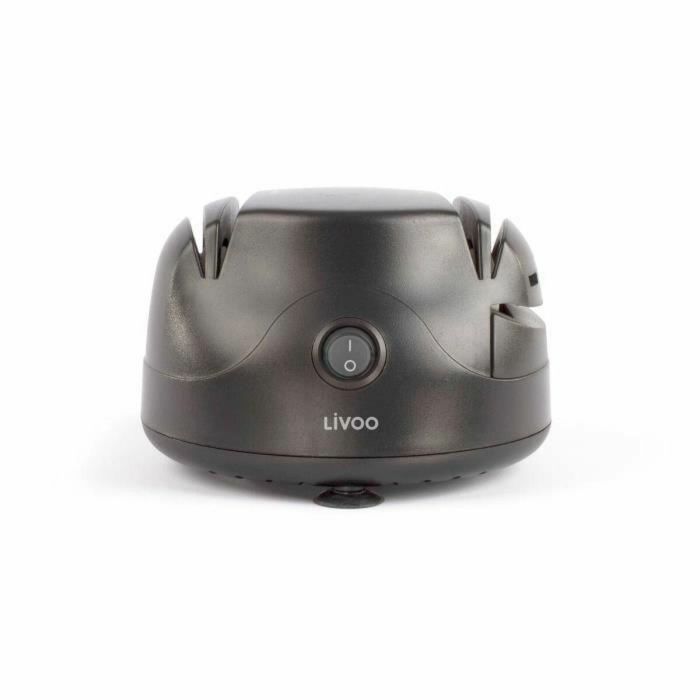 LIVOO DOM394 Afilador de Cuchillos Eléctrico 60W con 4 Ranuras para Cuchillos, Destornillador y Tijeras