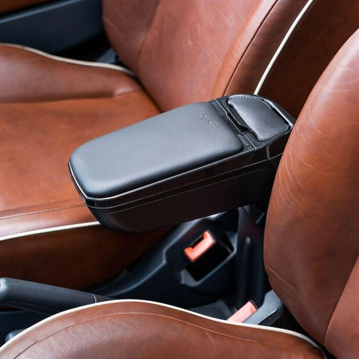 Armster 2 Reposabrazos Fiat 500 2016- Not For Electric Models 500E! Vegan Leather Black C06037A 1