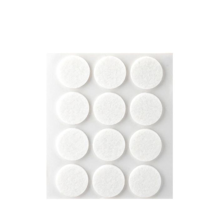 Inofix Plasfix Pack 12 fieltros blancos sintéticos adhesivos Ø22mm, lana acrílica, protección suelo 0 Inofix Plasfix Pack 12 fieltros blancos sintéticos adhesivos Ø22mm, lana acrílica, protección suelo 0