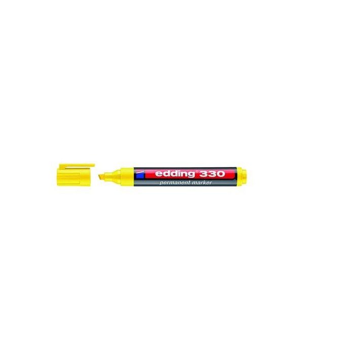 Marcador Permanente Edding 330 Biselado Amarillo 10 unidades
