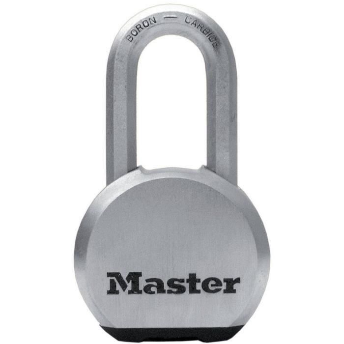 Master Lock M830EURDLH Candado alta seguridad con llave, acero inoxidable 54mm, arco boro 9x51mm Tough-Cut, exterior