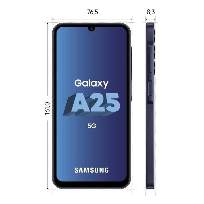 Smartphone Samsung Galaxy A25 8GB/ 256GB/ 6.5"/ 5G/ Negro Azul 2 Smartphone Samsung Galaxy A25 8GB/ 256GB/ 6.5"/ 5G/ Negro Azul 2