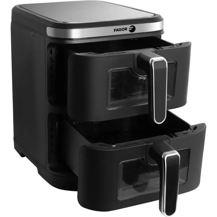 Fagor Freidora sin aceite Airfryer FGD11 con Doble depósito de 5,5 L (11L total), 12 programas, 2800W 4 Fagor Freidora sin aceite Airfryer FGD11 con Doble depósito de 5,5 L (11L total), 12 programas, 2800W 4