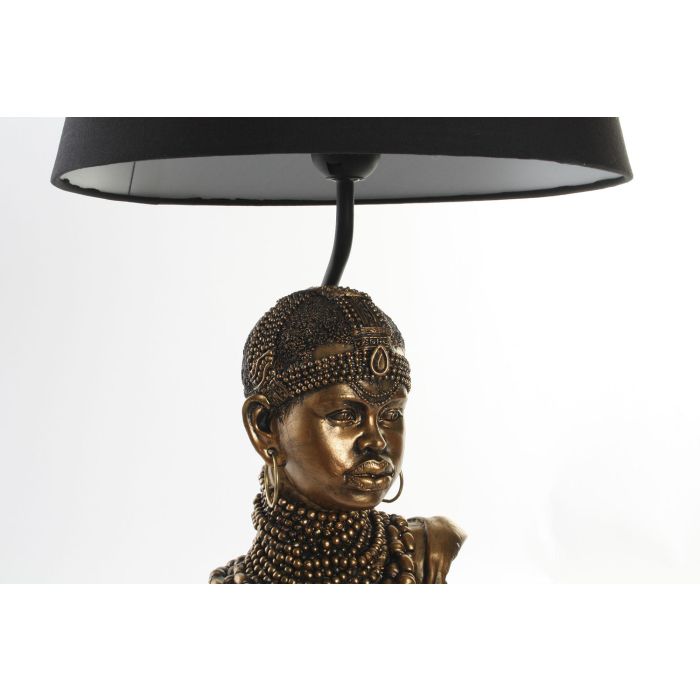 DKD Home Decor Lámpara Sobremesa Colonial Dorado Negro 31 x 31 x 58 cm 2