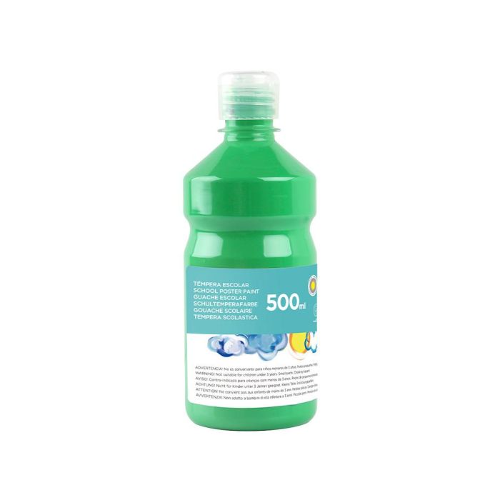 Tempera Liquida Liderpapel Escolar 500 mL Verde 1