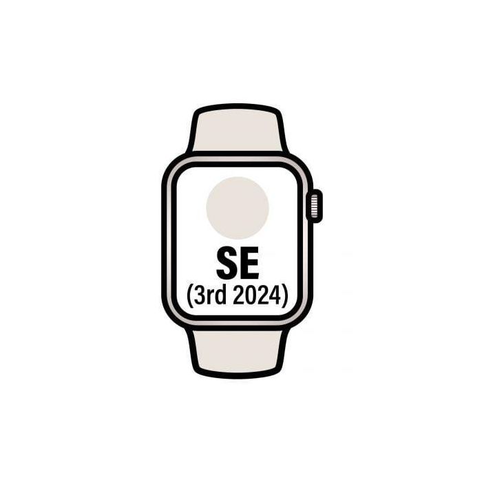 Apple Watch SE 3rd V2/ GPS/ 44mm/ Caja de Aluminio Blanco Estrella/ Correa Deportiva Blanco Estrella M/L Apple Watch SE 3rd V2/ GPS/ 44mm/ Caja de Aluminio Blanco Estrella/ Correa Deportiva Blanco Estrella M/L