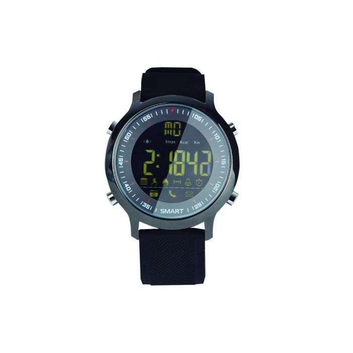 RELOJ INTELIGENTE LEOTEC HARDY LIFE NEGRO - ESFERA 2.79CM FULL VIEW RETROILUMINADO IP67 - BT 4.0 - ALERTAS - PODÓMETRO - BAT. 1 AÑO - COMP IOS/ANDROID 2