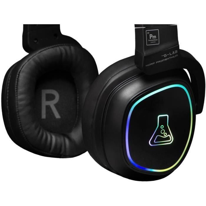 Auriculares para juegos - THE G-LAB - KORP-PROMETHIUM - Inalámbricos + Bluetooth - Compatible con PC, PS4, XboxOne - Negro 3