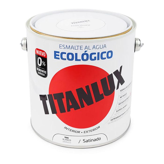 Titan Esmalte ecológico al agua blanco satinado 2,5l Titanlux 01t056625