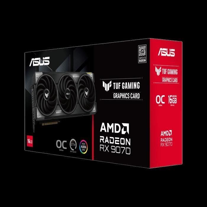 Asus TUF Gaming 90YV0LI0-M0NA00 Tarjeta Gráfica Gaming Radeon RX 9070 OC Edition 16GB GDDR6 con Arquitectura AMD RDNA 4 y diseño robusto