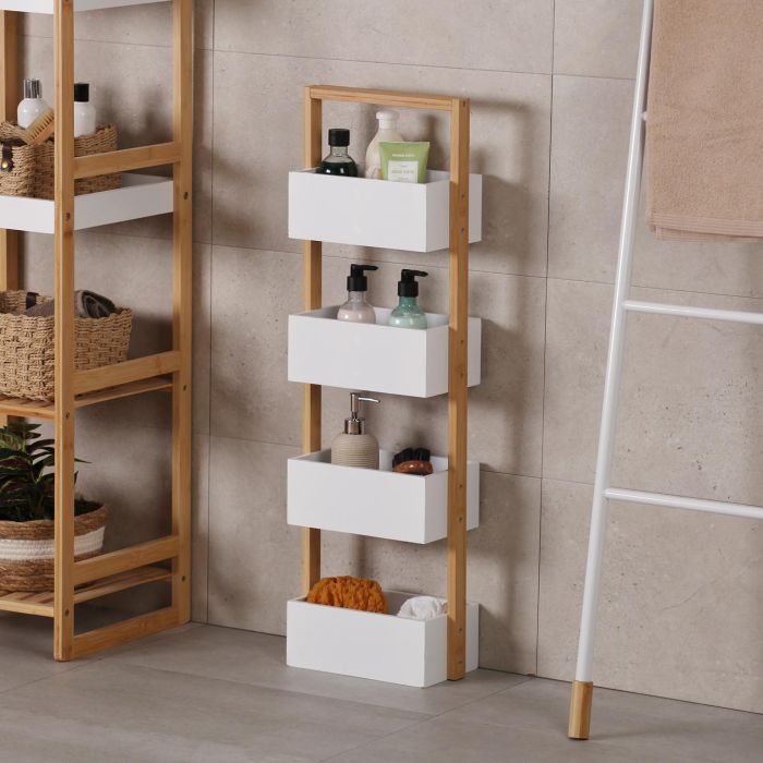 Estanteria 4 Baldas Blanca Versa 15X88CM 1 Estanteria 4 Baldas Blanca Versa 15X88CM 1