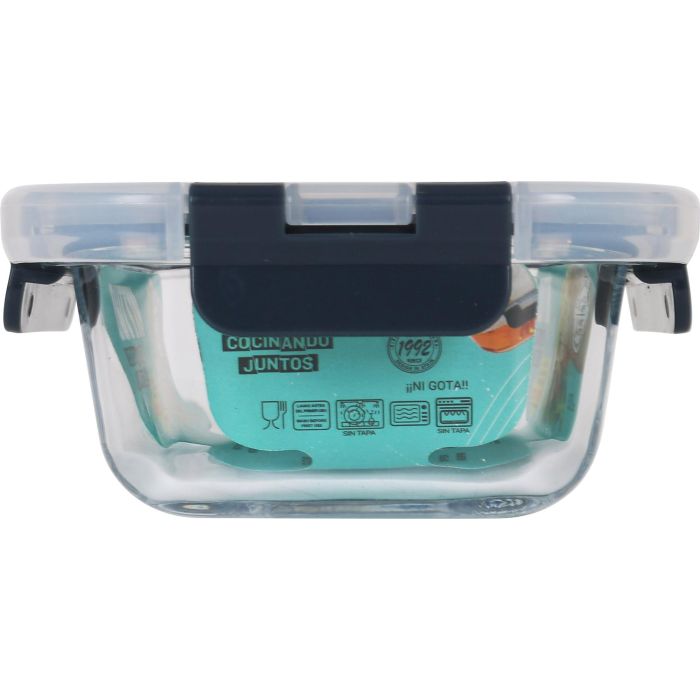 Quttin Fiambrera Rectangular con Tapa al Vacío 16x12 cm 375 cc (12 Unidades) 2