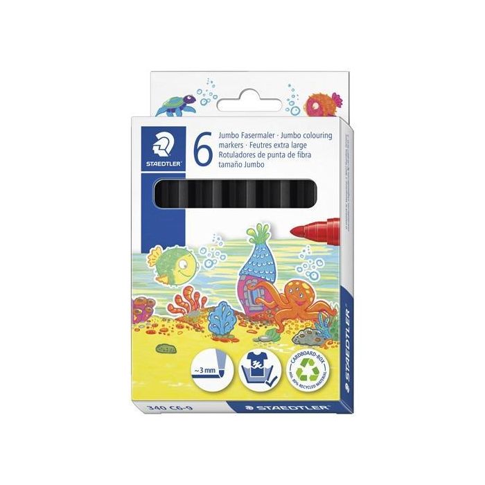 Staedtler Rotulador Noris Club Grueso Negro Estuche 6 Ud Staedtler Rotulador Noris Club Grueso Negro Estuche 6 Ud