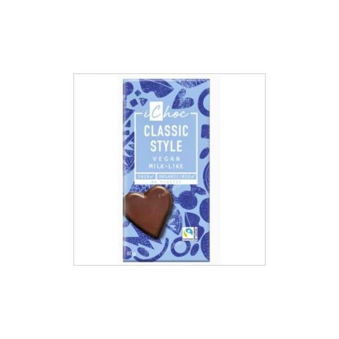 ICHOC Chocolate Clásico Bio Vegano con Aceite de Almendra y Trigo Sarraceno 80g