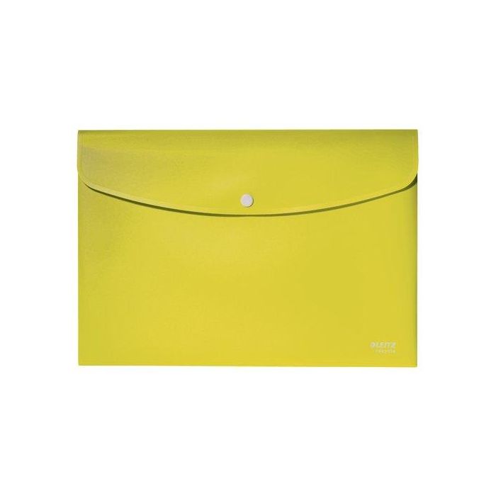 Leitz Carpeta portadocumentos con broche DIN A4 polipropileno amarillo 80% reciclado - Certificación Blue Angel