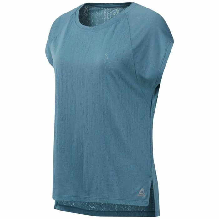 Camiseta para Mujer sin Mangas Reebok Burnout Azul XS 0 Camiseta para Mujer sin Mangas Reebok Burnout Azul XS 0