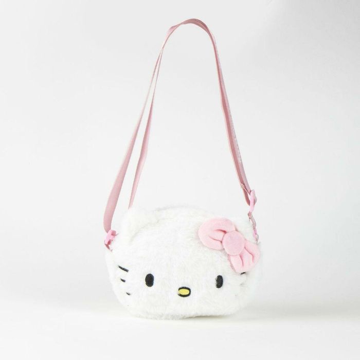 Hello Kitty Bolso Peluche Blanco Infantil, 17 x 14 x 4 cm, Ideal para Niñas a partir de 3 Años 3