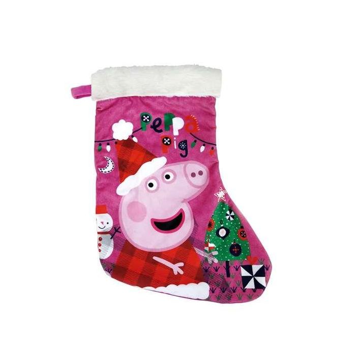 Calcetin papa noel peppa pig 42cm "cosy corner" Calcetin papa noel peppa pig 42cm "cosy corner"