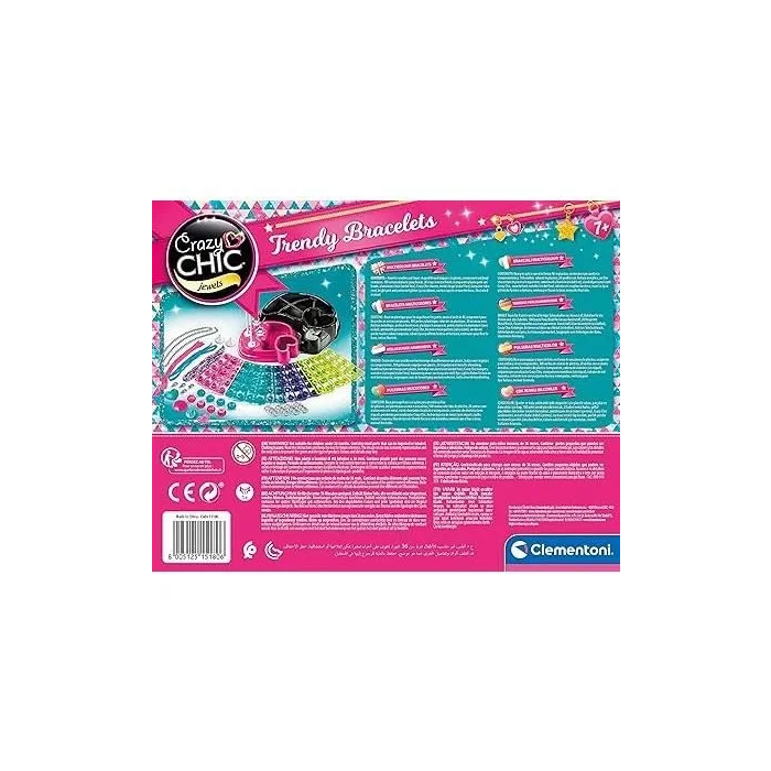 Clementoni Crazy Chic - Pulseras Multicolores - Creación de Joyas para Niñas a partir de 7 años 4 Clementoni Crazy Chic - Pulseras Multicolores - Creación de Joyas para Niñas a partir de 7 años 4