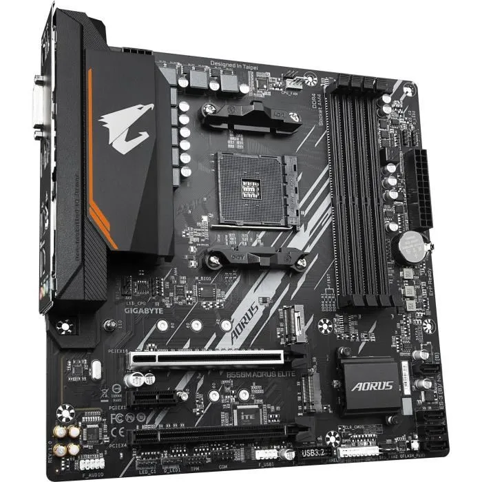 Gigabyte B550M AORUS ELITE Placa Base mATX Socket AM4 para Procesadores AMD Ryzen 3