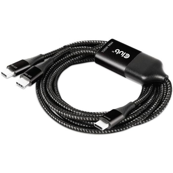 Club3D Cable de Carga USB Tipo C a 2x Tipo C 1.83m 100W St/St 3 Club3D Cable de Carga USB Tipo C a 2x Tipo C 1.83m 100W St/St 3