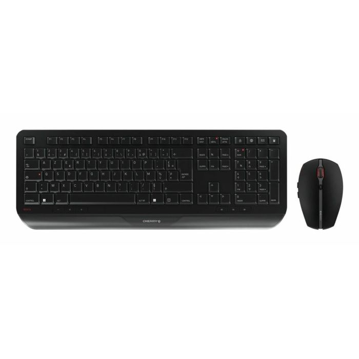 Cherry GENTIX Desktop Teclado Inalámbrico AZERTY Negro con Ratón Incluido para Hogar y Oficina