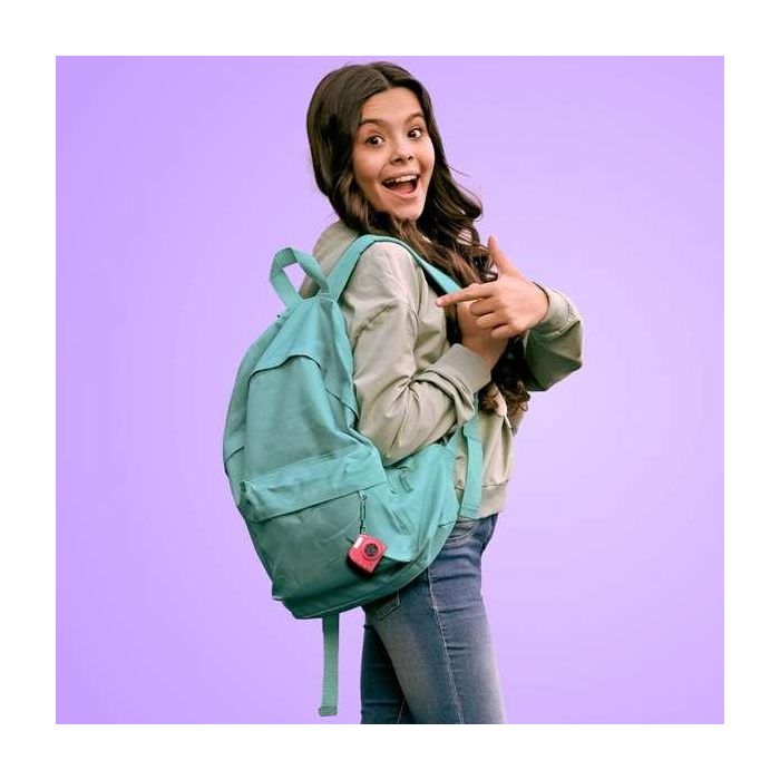 Canal Toys Mini cámara digital de llavero para fotos y vídeo, 4.2 cm, con micro SD 1GB, USB-C - Azul, violeta, rosa, amarillo, fucsia