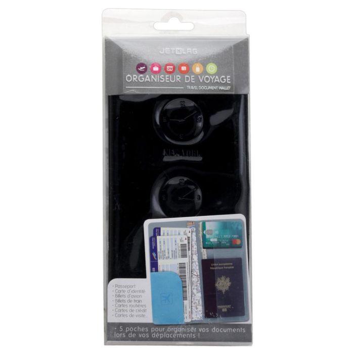 Jet Lag Portadocumentos De Viaje con 5 Bolsillos 10.5x22 cm PVC Colores Surtidos 5