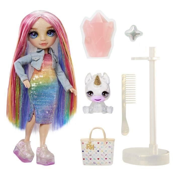 Muñeca amaya articulada rainbow world 22 cm. con mascota y accesorios. 1