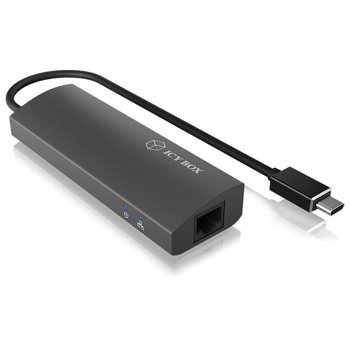 ICY BOX IB-HUB1406-C USB-C HUB 4-Port 3xUSB 3.0| 1xGigabit LAN 4
