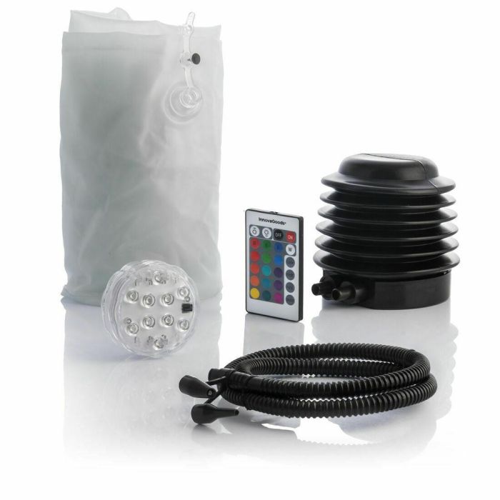 Pack Sillón Hinchable con LED Multicolor y Asiento Hinchable con LED Multicolor y Mando a Distancia InnovaGoods 8