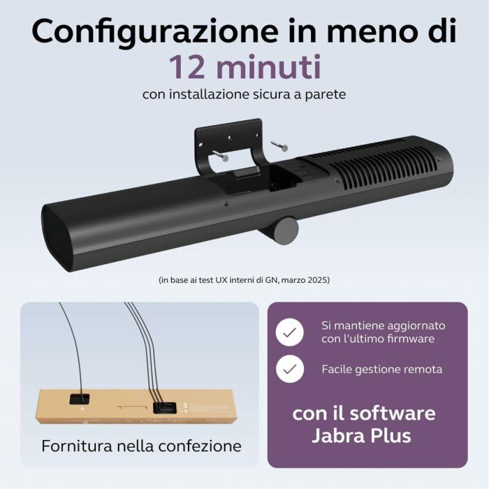 Jabra PanaCast 40 VBS MS VB AND Cámara de Video Colaborativa 4K Ultra HD, 4x Zoom, 180° FoV, MS Teams Rooms Negro 6