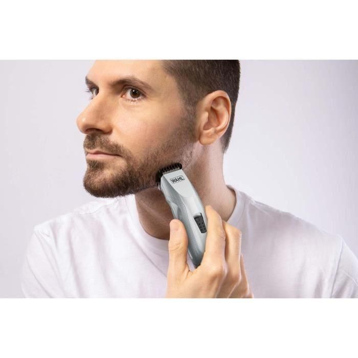Wahl 5606-308 Cortabarbas y Recortadora de Nariz y Orejas, Precisión 2-12mm, 3 Accesorios, Cuchillas de Carbono, Portátil 5