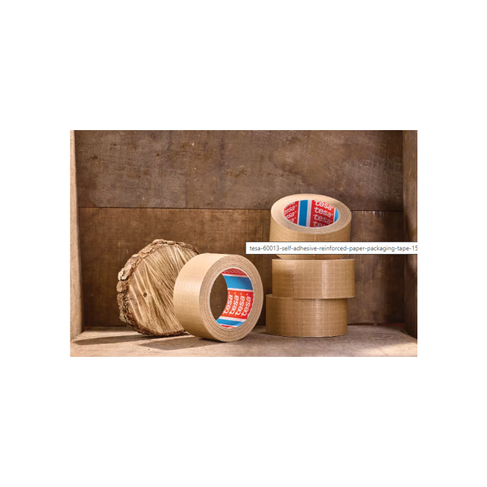 TESA 60013-00000-00 Pack 6 Rollos Papel Marrón Cinta Embalaje Reforzado Filamentos Fibra Vidrio 25m x 50mm 1