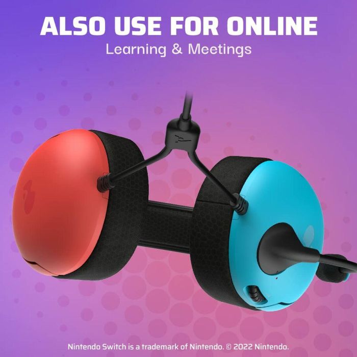 PDP LVL40 Auricular gaming con micrófono flexible y cancelación de ruido, altavoces 40mm, ligero y cómodo para Nintendo Switch azul/rojo 18 PDP LVL40 Auricular gaming con micrófono flexible y cancelación de ruido, altavoces 40mm, ligero y cómodo para Nintendo Switch azul/rojo 18