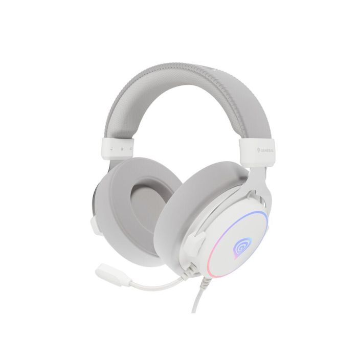 GENESIS Neon 764 Auriculares Gaming Diadema Alámbricos USB-A con Sonido 7.1 Virtual, RGB, Micrófono Boom, Drivers 50mm, Blanco GENESIS Neon 764 Auriculares Gaming Diadema Alámbricos USB-A con Sonido 7.1 Virtual, RGB, Micrófono Boom, Drivers 50mm, Blanco