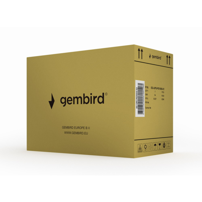 Gembird EG-UPS-PS3000-02 sistema de alimentación ininterrumpida (UPS) Línea interactiva 3 kVA 2400 W 6 salidas AC Gembird EG-UPS-PS3000-02 sistema de alimentación ininterrumpida (UPS) Línea interactiva 3 kVA 2400 W 6 salidas AC